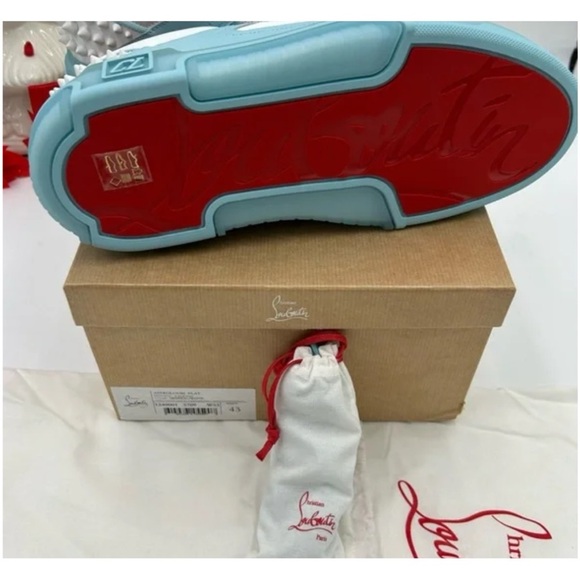 Christian Louboutin Mens Astroloubi low top leather trimmed sneakers size 43 - Picture 6 of 7